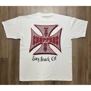 Vintage‎ Y2K West Coast Choppers Long Beach, CA White T Shirt Size L
